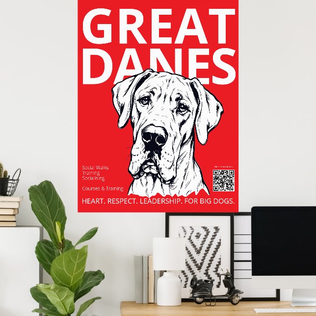 Druckbares Great Dane Poster – Ästhetischer Great  (Heimbüro)