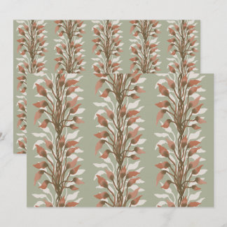 Druckbares Sage Terrakotta Abstract Lily Scrapbook Einladung