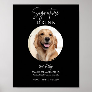 Druckbares Unterschriften-Drinks-Bar-Schild für Hu Poster