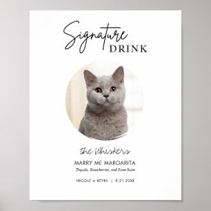 Druckbares Unterschriften-Drinks-Bar-Schild für Ka Poster