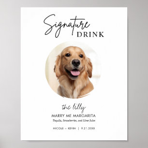 Druckbares Unterschriften-Drinks-Schild für Hunde- Poster