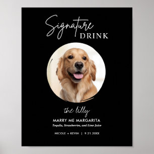Druckbares Unterschriften-Drinks-Schild für Hunde- Poster
