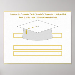 Druckbares Whitepaper zur Graduierungskappe Poster