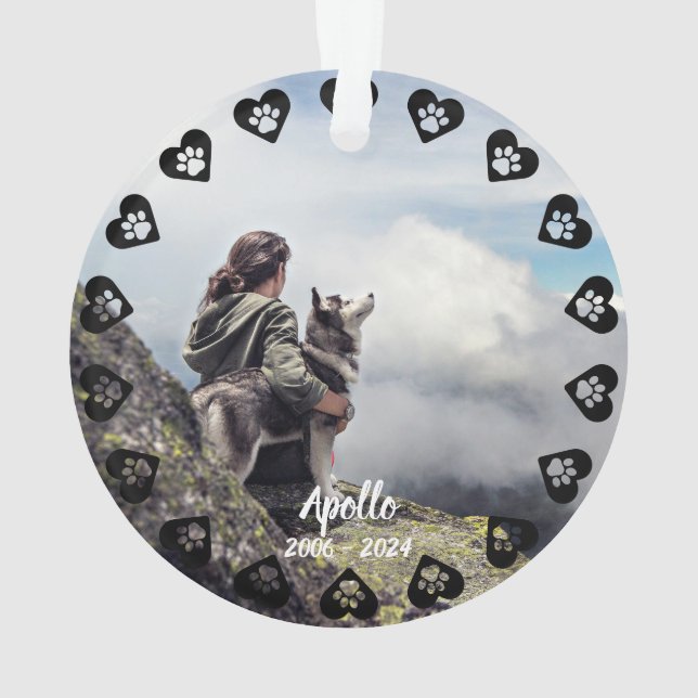 Druckbilder von Lieben - Memorial für benutzerdefi Ornament (Rückseite)