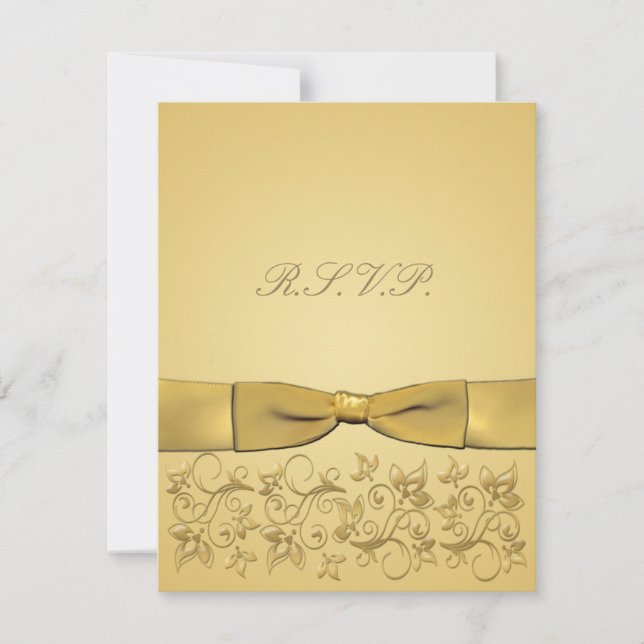 DRUCKBON-Gold-RSVP-Karte RSVP Karte (Vorderseite)