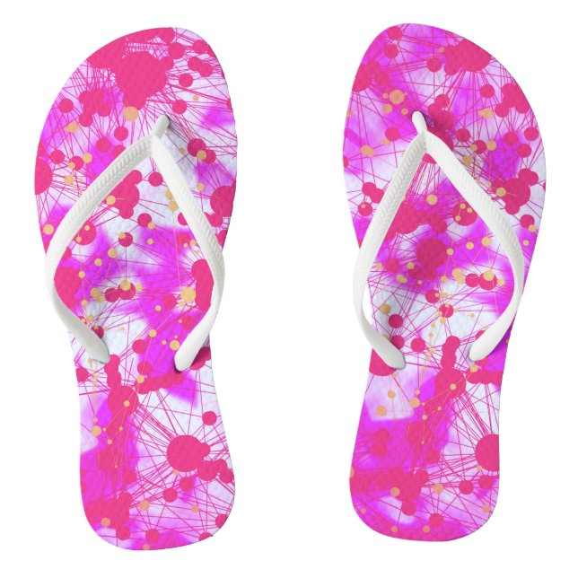 Druckdesign für partikulare Pinks Flip Flops (Fußbett)