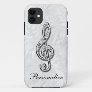Druckdiamant-Musiknote-Blumendamast Case-Mate iPhone Hülle
