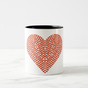 Druckdiamante de imitación-funkelndes Herz Zweifarbige Tasse