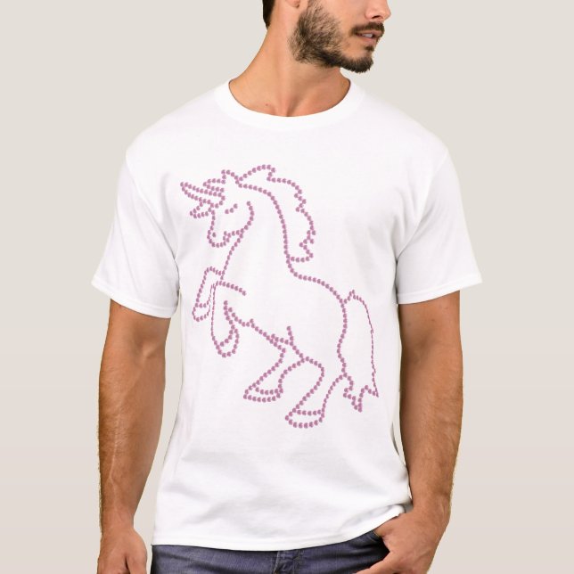 Druckdiamante de imitación-RosaUnicorn T-Shirt (Vorderseite)