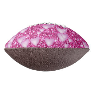 Drucke auf glattem Glitzer, rosa Football