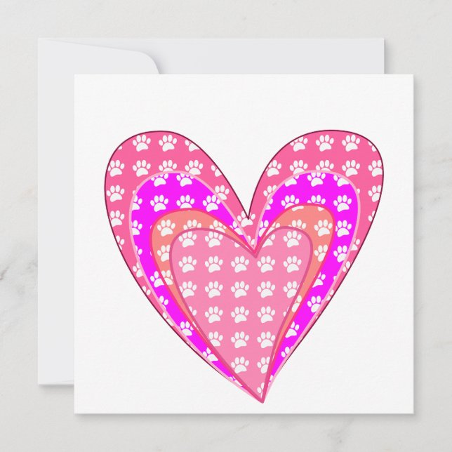 Drucke auf Hunde und rosa Herzen (Vorderseite)