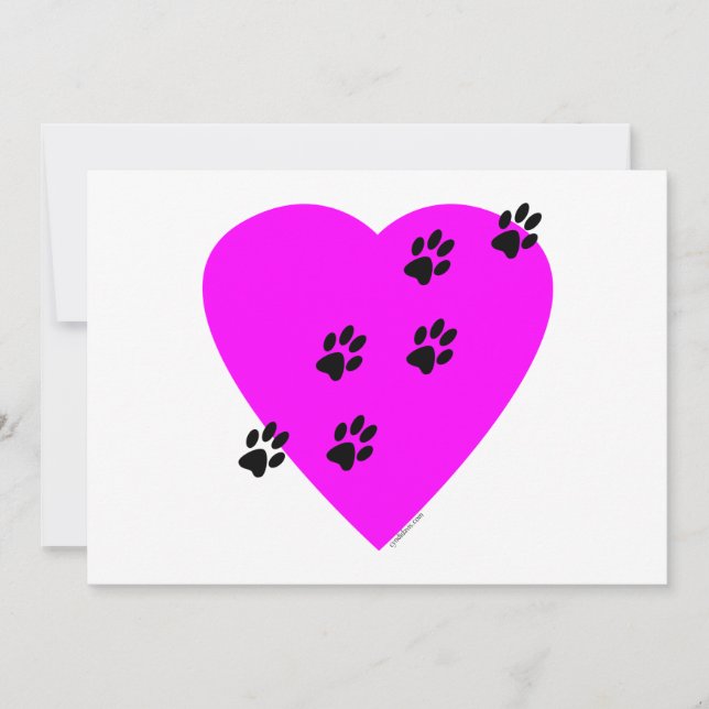 Drucke auf meinem Herzen einfügen - Rosa (Vorderseite)