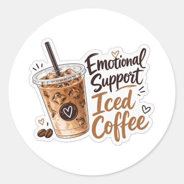 Drücke deinen Espresso aus Runder Aufkleber (Vorderseite)