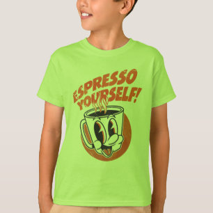 Drücke Dich Selbst Lustig Kaffee Liebhaber T-Shirt