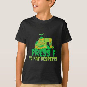 Drücke F um dem Zombie-Gamer Respekt zu zollen Mem T-Shirt