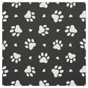 Drucke und Muster für schwarze und weiße Hunde Stoff