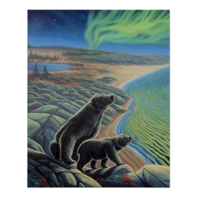 Drucke und Plakate zum Zeichnen von Polarbären (Vorderseite)