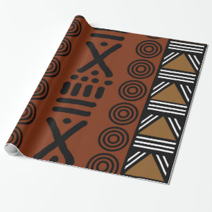 Drucken afrikanischer Bogolan-Geschenkpapier Geschenkpapier