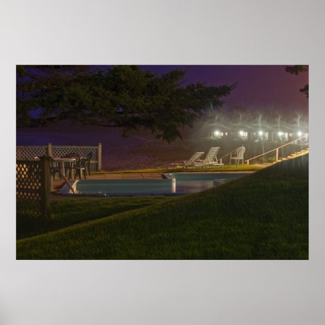 Drucken am Pool Poster (Vorne)