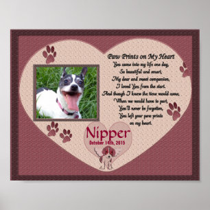 Drucken auf meinem Heart Dog Memorial Poster