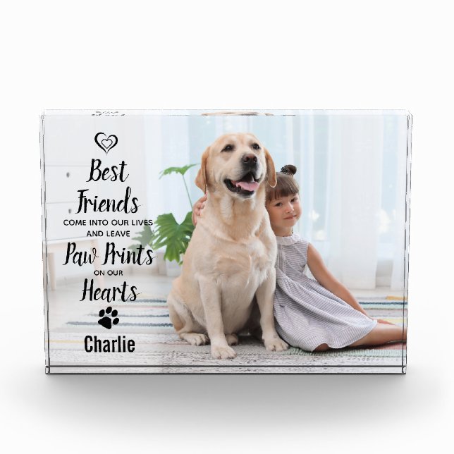 Drucken auf unserem Hearts Pet Hund Memorial Fotoblock (Vorderseite)