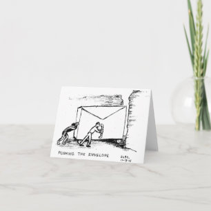 Drücken des Umschlags — Note Card Karte