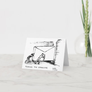 Drücken des Umschlags — Note Card Karte