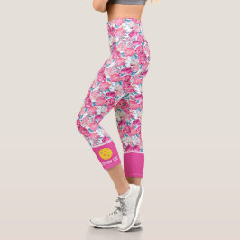 Drucken in Pickleball, benutzerdefinierter Text mi Capri Leggings