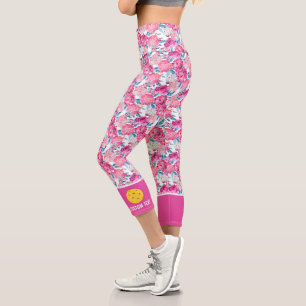 Drucken in Pickleball, benutzerdefinierter Text mi Capri Leggings