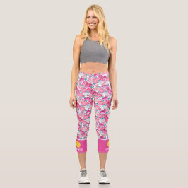 Drucken in Pickleball, benutzerdefinierter Text mi Capri Leggings