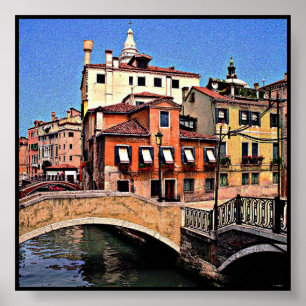 Drucken in Venedig Poster