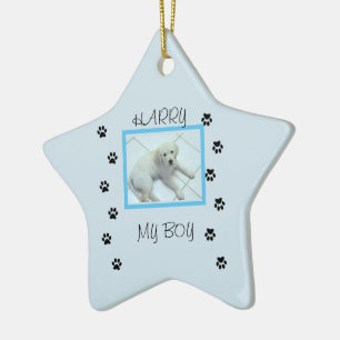 Drucken mit Foto und Name des Haustiers Keramik Ornament