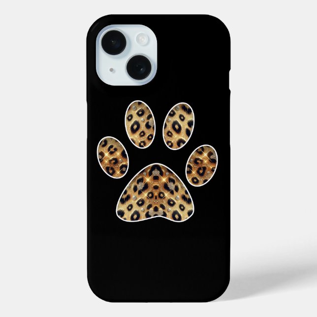 Drucken mit schwarzem Leopard-Sparkon Case-Mate iPhone Hülle (Rückseite)