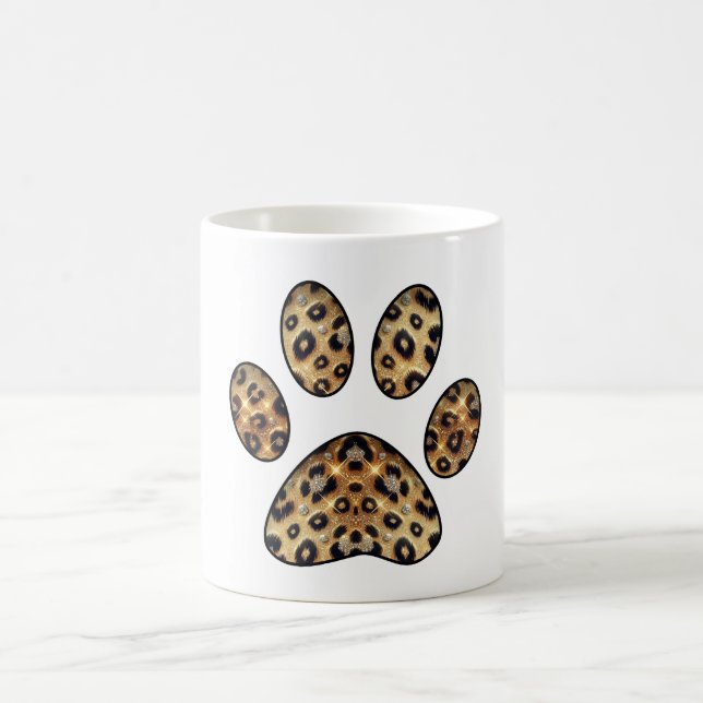Drucken mit schwarzem Leopard-Sparkon Kaffeetasse (Mittel)