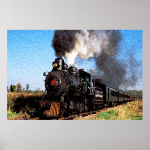 Drucken Sie 2 Zug Poster