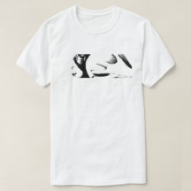 Drücken Sie den Hintern T - Shirt B&W nicht aus