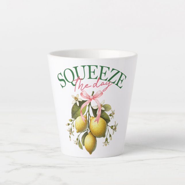 Drücken Sie den Tag Vintag Lemon Botanical Milchtasse (Vorderseite)