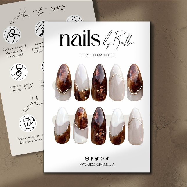 Drücken Sie die Taste "Nail Packaging Display Card Dankeskarte (Von Creator hochgeladen)