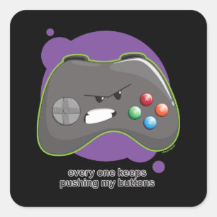 Drücken Sie die Tasten Quadratischer Aufkleber