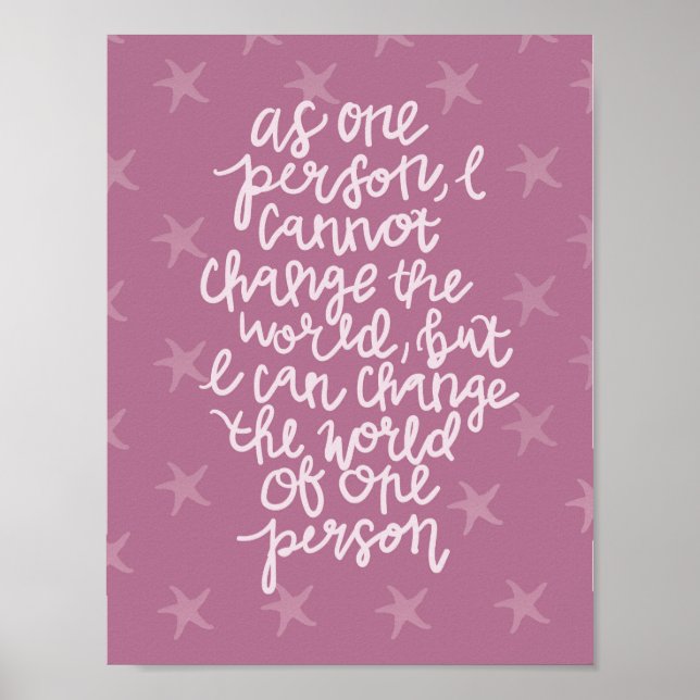 Drucken Sie einen Unterschied Poster (Vorne)