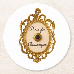 Drucken Sie für Champagne Bar Cart Veuve Untersetz Runder Pappuntersetzer