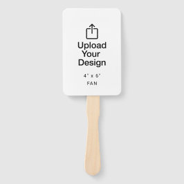Drucken Sie Ihr 4 Zoll x 6 Zoll Hochzeitsfan-Progr Fächer