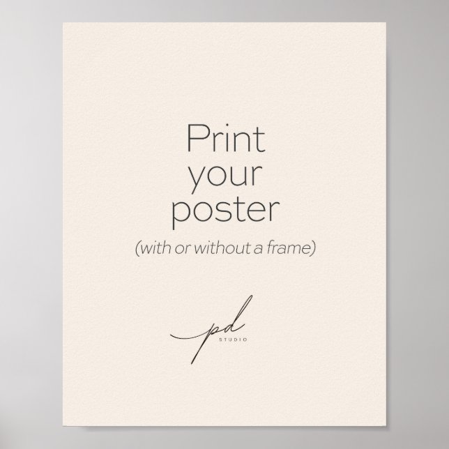 DRUCKEN SIE IHRE DATEI: Poster oder gerahmtes Post (Vorne)
