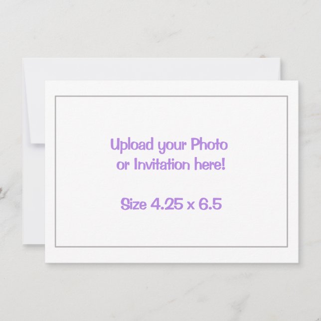 Drucken Sie Ihre eigenen Einladungen - Größe 4.25  (Vorderseite)