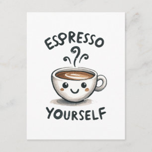 Drücken Sie Ihre Espresso-Kaffee Begleitkarte