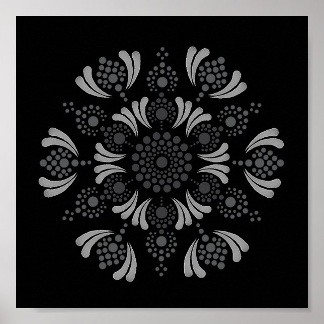 Drucken Sie sich ein eigenes Mandala Template Post Poster (Vorne)