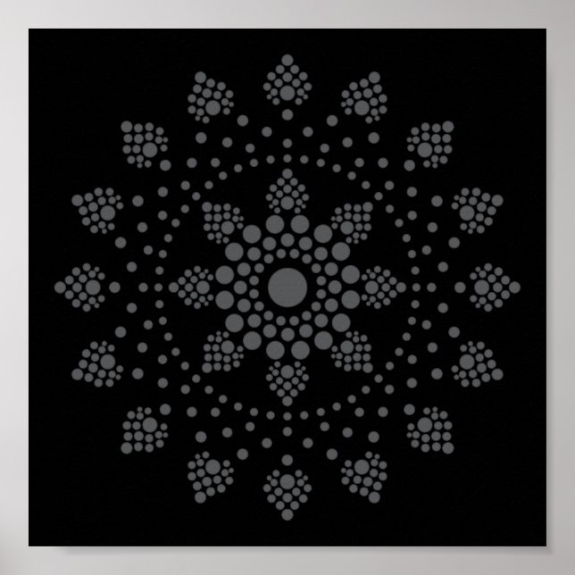 Drucken Sie sich ein eigenes Mandala Template Post Poster (Vorne)