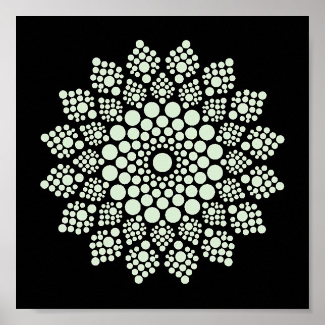 Drucken Sie sich ein eigenes Mandala Template Post Poster (Vorne)