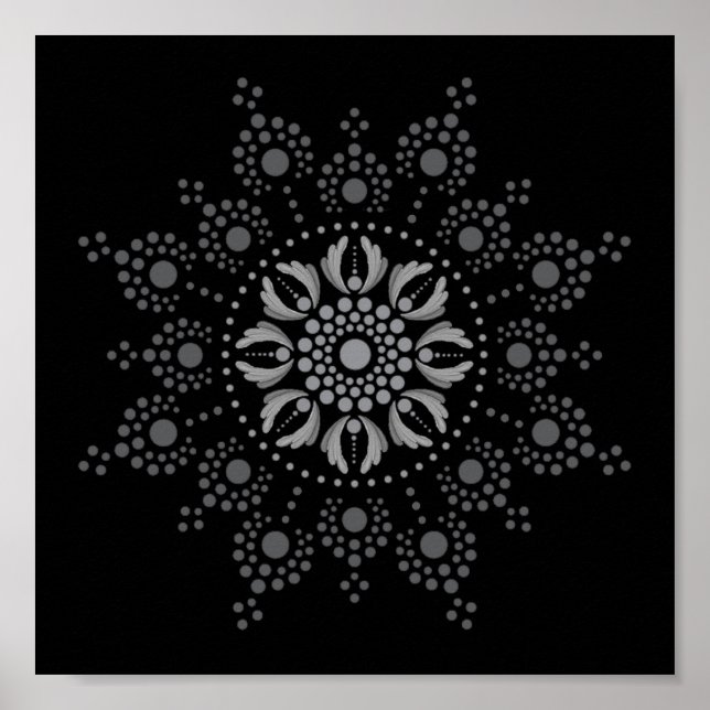 Drucken Sie sich ein eigenes Mandala Template Post Poster (Vorne)