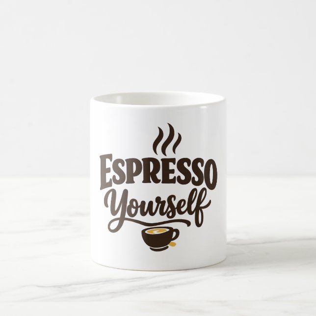 Drücken Sie sich in Kaffee aus Kaffeetasse (Mittel)